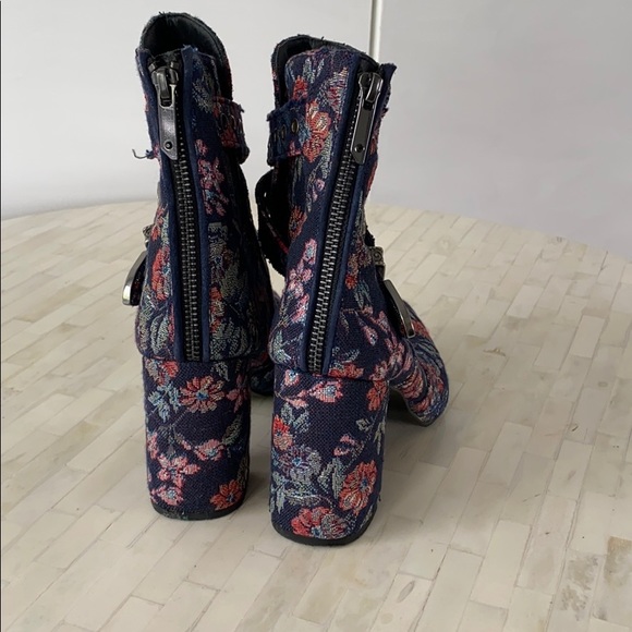Badgley Mischka Floral Embroidered Booties - Picture 4 of 5